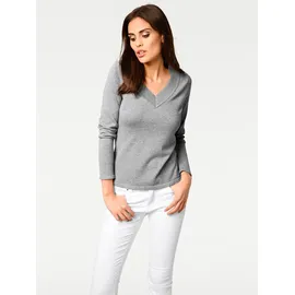 Heine V-Pullover Grau 48