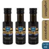 3 x Leinöl - Lausitzer Gold (kaltgepresst ungefiltert Premium Leinöl), 3 x 105ml