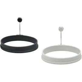 LURCH 70272 Eiformer Oval 2er Set aus 100% BPA-freiem Premium-Platin-Silikon light-/iron grey