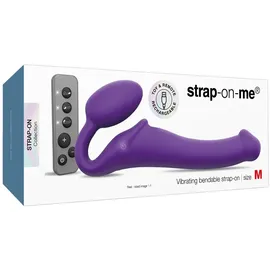 Strap-On-Me Strap-on-me, Vibrating Bendable Strap-on - Size M, 34 cm,