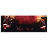 Artland Küchenrückwand »Wein - Rotwein«, (1 tlg.), Alu Spritzschutz mit Klebeband, einfache Montage, rot