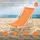 ECD Germany Sonnenliege 117 x 52 x 83 cm Orange