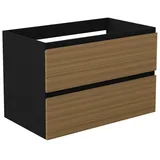 duschspa Waschtisch Unterschrank Waschbeckenunterschrank Waschtischunterschrank Badschrank, 50-120cm Hängeschrank, Matt / Hochglanz schwarz 79 cm x 52 cm x 46 cm