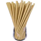 Papierstrohhalme, Papier Trinkhalm, Biologisch, Lebensmittelecht, umwelftreundlich, Einweg-Strohhalme, 120 Pack (Braun)
