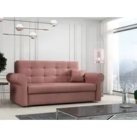 MIRJAN24 Schlafsofa Viva Silver III, 3 Sitzer, mit Schlaffunktion und Bettkasten rosa
