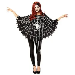Poncho "Spinne", schwarz