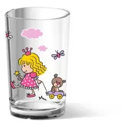 EMSA Kids Kinderglas, 200 ml 516274 , Farbe: Rosa, Motiv: Princess