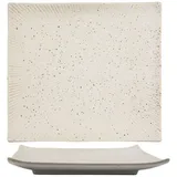 Intirilife Sushi Platte Servier Teller aus Porzellan 26 x 23.4 x 3.8 cm in Weiß | Gr.: onesize