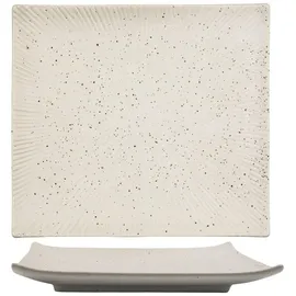 Intirilife Sushi Platte Servier Teller aus Porzellan 26 x 23.4 x 3.8 cm in Weiß | Gr.: onesize