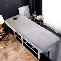Massagetischauflage, Massagetisch-Memory-Foam-Auflage, weiche Spa-Bettauflage für Massageliegen, inklusive Polster und Gesichtslöchern (Farbe: Grau, Größe: 70 x 185 cm)