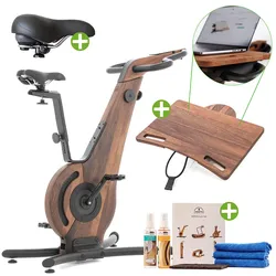 NOHRD Bike Nussbaum Fahrradergometer Homeoffice-Set inkl. Laptop-Auflage