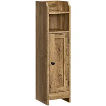 VASAGLE Badezimmerschrank klein 20 x 18 x 80 cm honigbraun