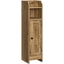 VASAGLE Badezimmerschrank klein 20 x 18 x 80 cm honigbraun