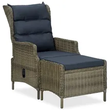 vidaXL Verstellbarer Gartensessel 67 x 94 x 38 cm braun