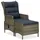 vidaXL Verstellbarer Gartensessel 67 x 94 x 38 cm braun