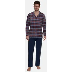 Pyjama, (2 tlg.), mit klassischem Schnittmuster, Gr. 52, rot-dunkel-Karo, , 69723502-52