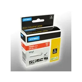Dymo Label Band IND 1805422 weiß auf rot 19mm x 5,5m Vinyl
