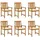 vidaXL Gartenstuhl 57 x 57 x 92 cm beige/weiß 6 St.