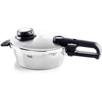 Fissler Schnellkochtopf Vitavit Premium, Edelstahl, Metall, 2,5 L, farblich gekennzeichnete Kochstufenanzeige, Druckregelventil, Gegengriff,mit Dampfablass, mit Silikonring, Kochen, Töpfe, Schnellkochtöpfe