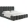 WFL GROUP Polsterbett, Serenity mit Bettkasten, Grau Samt 120x200 cm,
