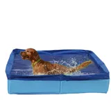 Eventerde 50×50cm Hundepool Rechteckig Faltbar Schwimmbecken Für Kleine Hunde Haustier Schwimmbad En PVC rutschfeste Aufblasfreie Wanne Für Welpen Kleine Katzen Und Haustiere