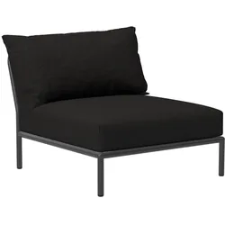 LEVEL2 Outdoor Sessel Lounge-Modul 1 Kohle Dunkelgrau