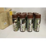 12 x DECO COLOR Lackspray Sprühlack Spraydose Military Paint  400ml mud Braun