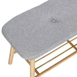 Zeller Schuhbank 89,5 x 30 x 44 cm grau / grau