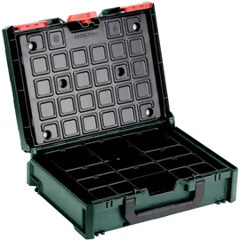 Metabo metaBOX 100S Organizer mit 15 Einsatzboxen u. transparentem Kofferdeckel