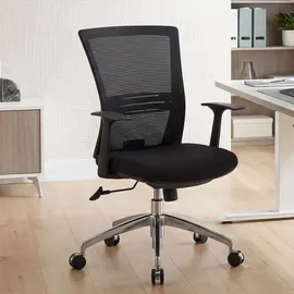 FineBuy Bürostuhl Kunststoff Schwarz