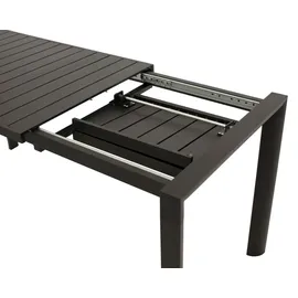 DEGAMO Garnitur LAGOS 5-teilig, Alu + Kunstgewebe schwarz