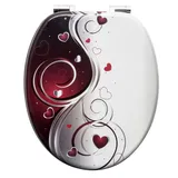 Woltu WC-Sitz mit Absenkautomatik Herzen - Mehrfarbig