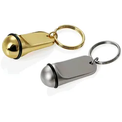 20x Schlüsselanhänger gold Hotel Zinkguss – mit Gummiring 5 cm