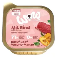 Wow Junior 150g Hundenassfutter 11 x 150 Gramm Rind mit Kürbis