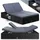 CASARIA Sonnenliege 200 x 115 x 33 cm Schwarz/Anthrazit