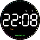 Digitale Wanduhr (25 Cm) – Große Led-wanduhr – Moderne Wanduhr Mit Timer – Anzeige Der Tagestemperatur Und 2 Alarme