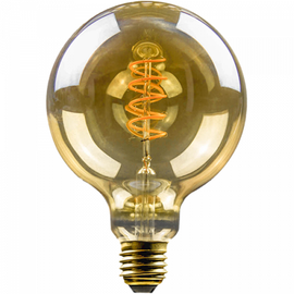 Blulaxa LED Filament Vintage Globe 125 Birne E27 5W 1800K gold