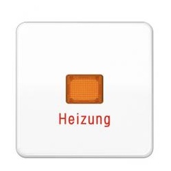 Wippe mit Lichtaustrittsfenster u. Aufschrift " Heizung"  (alpinweiß)