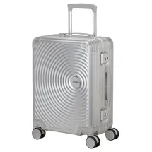 American Tourister Soundbox Alu 4-Rollen Cabin 55 cm / 39 l silber