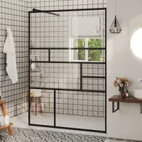 VidaXL Duschwand für Begehbare Dusche mit Klarem ESG Glas