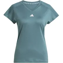 adidas AEROREADY Train Essentials Minimal Branding V-Neck Tee Preloved Teal/White XS
