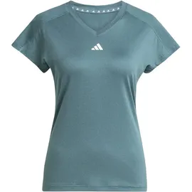 adidas AEROREADY Train Essentials Minimal Branding V-Neck Tee Preloved Teal/White XS