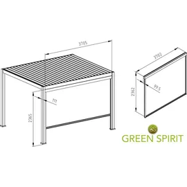 Green Spirit »Mirador« Sonnenrollo für 4m Pergola, anthrazit - Grau