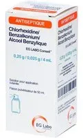 Eg labo conseil chlorhexidine/benzalkonium/alcool benzylique Solution 50 ml