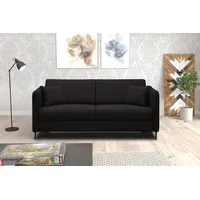 99rooms Arnold Schlafsofa Kunstleder Schwarz