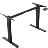 Vevor Schreibtisch Gestell, verstellbare Höhe 70-117 cm und Länge 90-135 cm, elektrisches Tischgestell, ergonomische DIY-Arbeitsplatzbasis für Zuhause und das Büro (nur schwarzer Rahmen)