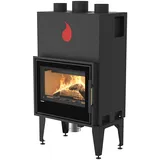 HS Flamingo M9 Kamineinsatz Stahl Schwarz 9 kW Automatic Automaische Regulierung