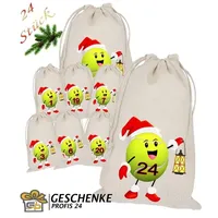 Weihnachtskalender Tennis Ball Adventskalender zum Befüllen 24 Stoffsäckchen