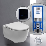 GEBERIT iCon Compact Komplett-SET Wand-WC mit neeos Vorwandelement,, 204030600+16766BM#SET2,