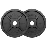 GORILLA SPORTS Hantelscheibe, 30 kg, (2-tlg) schwarz